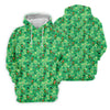 Maxcorners Shamrock St Patrick's Day Light Green Golf Shirt, Polo Shirts For Men, Golf Shirts For Men, Golfing Apparel