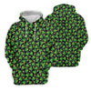 Maxcorners St Patrick's Day Beer Golf Ball Pattern Shamrock Golf Shirt, Polo Shirts For Men, Golf Shirts For Men