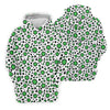 Maxcorners Lucky Four Leaf Clover Leopard Pattern St Patrick's Day Golf Shirt, Polo Shirts For Men, Golf Shirts For Men