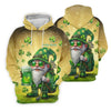 Maxcorners Happy St Patrick's Day Shamrock Gnome Golf And Beer Women's Golf Tops, Ladies Golf Polos