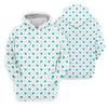 Maxcorners Grid Pattern Shamrock Golf Shirt, St Patrick's Day Golf Tops For Men, Golf Shirts For Men, Polo Shirts For Men