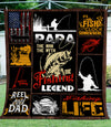 Maxcorners Papa The Man The Myth The Fishing Legend 3D Quilt - Blanket