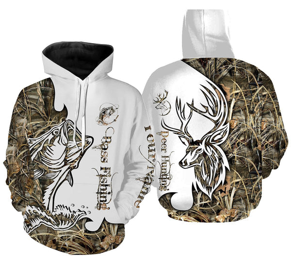 Maxcorners Customize Name Bass Fishing Deer Hunting 3D Shirts