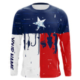 Maxcorners Texas flag UV protection fishing shirt fishing jersey for fisherman MT2108