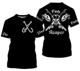 Maxcorners Customize Name Fish Reaper Fishing 3D Hoodie