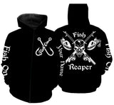 Maxcorners Customize Name Fish Reaper Fishing 3D Shirts