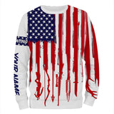 Maxcorners Custom Name American Flag Hunting Tools 3D All Over Printed Clothes