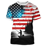 Maxcorners USA flag long sleeve fishing shirt UV protection personalized fishing shirt MT2108