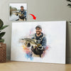Maxcorners Fishing art canvas custom photo sharing your joy fish art canvas LM0101