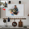 Maxcorners Fishing art canvas custom photo sharing your joy fish art canvas LM0101