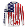 Maxcorners American flag UV protection fishing shirt fishing jersey for fisherman shirts LM0501