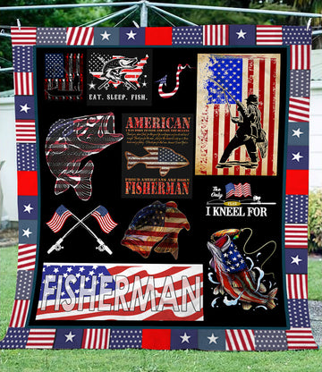 Maxcorners American Fisherman 3D Quilt - Blanket