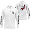 Maxcorners Walleye Fishing American Flag Custom Performance Long Sleeve Fishing Shirts, Patriotic Fishing Gifts LM0501