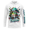 Maxcorners Wishin' I Was Fishin' Custom Funny Bass Christmas Fishing Shirts Bass Christmas Fishing Gifts LM0201