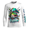 Maxcorners Wishin' I Was Fishin' Custom Funny Bass Christmas Fishing Shirts Bass Christmas Fishing Gifts LM0201