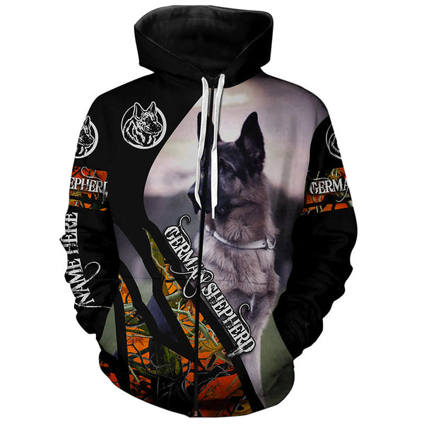 Maxcorners German Shepherd Hunting Customize Name 3D Shirts