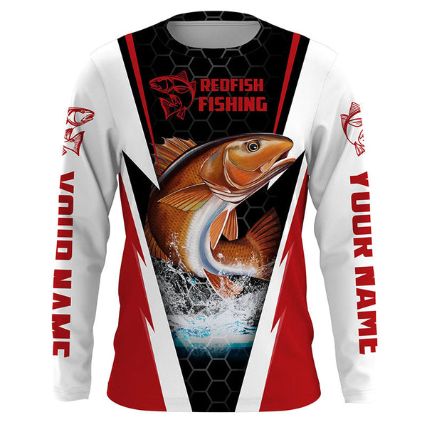 Maxcorners Redfish Fishing 3D Shirts Customize Name