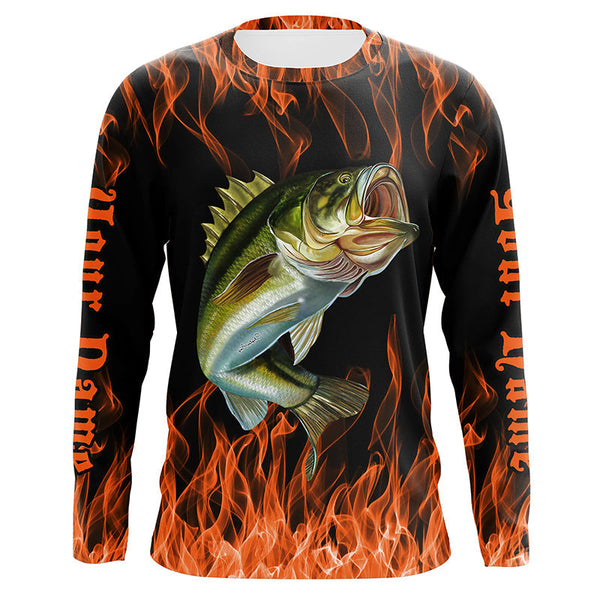 Maxcorners Bass Halloween Fishing Customize Name 3D Shirts