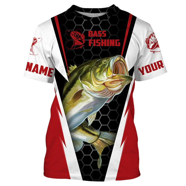 Maxcorners Bass Fishing 3D Shirts Customize Name