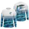 Maxcorners Custom Chinook King Salmon Tournament Long Sleeve Fishing Shirts, Salmon Performance Fishing Jerseys LM0201
