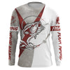 Maxcorners Alabama Flag Bass Fishing Custom Long Sleeve Fishing Shirts, Alabama Bass Fishing Jerseys LM0201