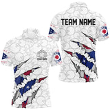 Maxcorners Custom Ohio Flag Bowling Team Polo Shirts For Men, Ohio Bowling League Shirt LM1109
