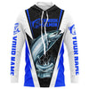 Maxcorners Custom Chinook King Salmon Fishing Jerseys, Salmon Long Sleeve Performance Fishing Shirts | Blue LM0201