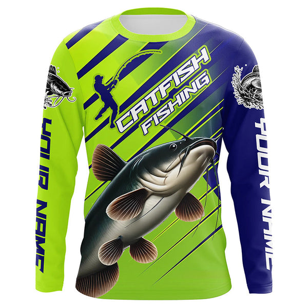 Maxcorners Custom Catfish Fishing Uv Protection Long Sleeve Shirts, Catfish Tournament Fishing Shirt MT2108