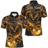 Maxcorners Dragon Thunder Lightning Mutilcolor Bowling Jersey Customized Name, Team Name 3D Polo Shirt