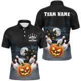 Maxcorners Halloween Bowling Jersey Customized Name, Team Name 3D Polo Shirt