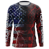 Maxcorners American Flag Custom Long Sleeve Uv Protection Fishing Shirts, Patriotic Fishing Jersey 1 LM2408