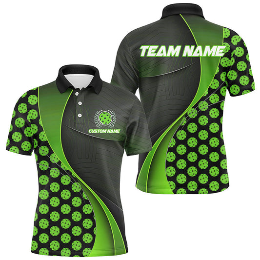 MaxCorners Pickleball MultiColor Pickleball Pattern Customized Name, Team Name 3D Polo Shirt For Men