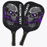 Maxcorners Custom Skull Pickleball Paddle For Men And Women, Halloween Pickleball Gifts | Purple