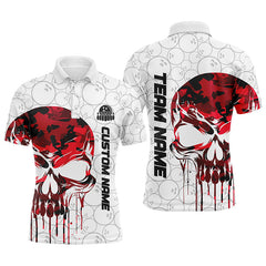 Maxcorners Camo Skull Bowling Multicolor Option Customized Name 3D Shirt