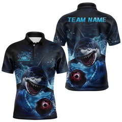 Maxcorners Custom Shark Bowling Polo Shirts Shark Bowling Team Shirt Bowler Outfits