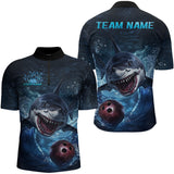 Maxcorners Custom Shark Bowling Polo Shirts Shark Bowling Team Shirt Bowler Outfits