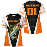 Maxcorners Bass Fishing Sport Jerseys Customize Name 3D Shirts Red