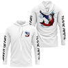 Maxcorners Personalized American Flag Chinook Salmon Fishing Shirts, Patriotic Salmon Long Sleeve Fishing Shirt LM0201