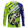 Maxcorners Custom Largemouth Bass Fishing Uv Protection Long Sleeve Shirts, Bass Tournament Fishing Shirt LM0201