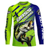 Maxcorners Custom Largemouth Bass Fishing Uv Protection Long Sleeve Shirts, Bass Tournament Fishing Shirt LM0201