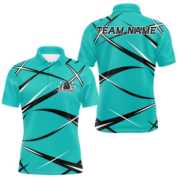Maxcorners Custom Turquoise Blue Bowling Jerseys