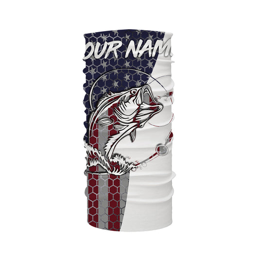 Maxcorners Bass Fishing American Flag Custom performance Fishing shirts, Patriotic Bass Fishing jerseys LM0501