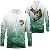 Maxcorners Custom Largemouth Bass Long Sleeve Tournament Camo Fishing Shirts, Bass Fishing Jerseys LM0201