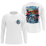 Maxcorners Custom Marlin Fishing Long Seeve Sport Fishing Shirts, Saltwater Performance Fishing Shirt MT2108