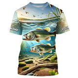 Maxcorners Custom Largemouth Bass Long Sleeve Fishing Shirts, Bass Fishing Tournament Shirt MT2108