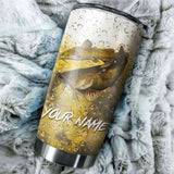 Maxcorners Flathead Catfish Fishing Tumbler Skin Customize Name Tumbler