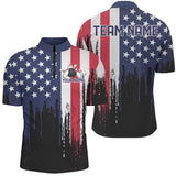 Maxcorners Dripping American Flag Bowling Jersey Customized Name, Team Name 3D Shirt