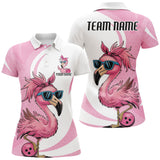 Maxcorners Cute Slay Pink Flamingo Bowling Jersey Customized Name 3D Shirt