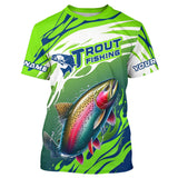Maxcorners Rainbow Trout Fishing Custom Long Sleeve Fishing Shirts, Trout Fly Fishing Shirts Tournament Jerseys MT2108