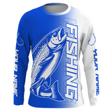 Maxcorners Custom Trout Fishing Long Sleeve Tournament Shirts, Lake Trout Fishing Jerseys Fishing Gifts | Blue LM2408